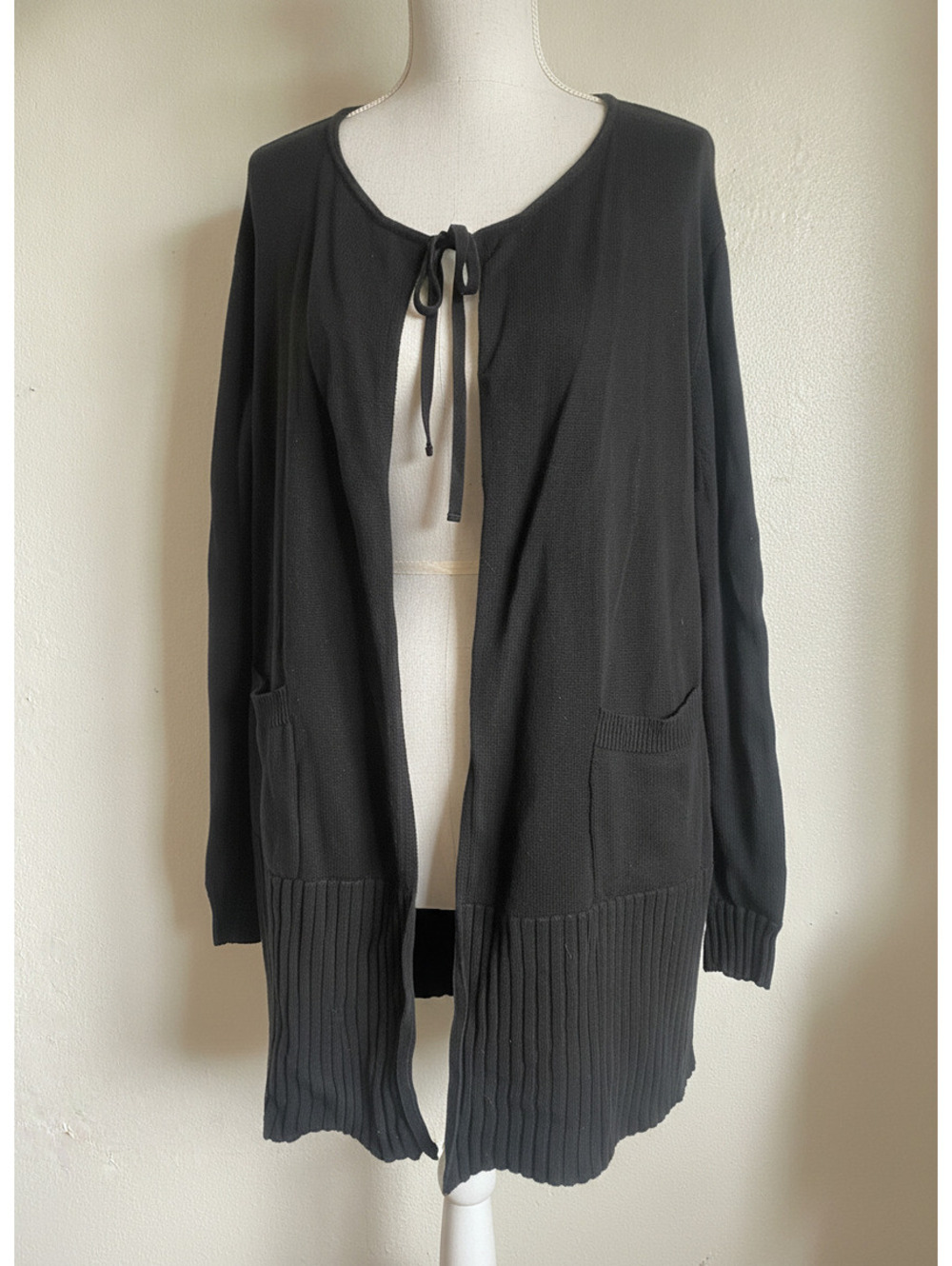 Cabi minimalist whimsigoth cozy dark academia 100% cotton knit cardigan medium